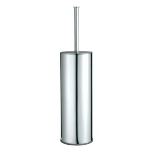 Brass free-standing toilet brush holder