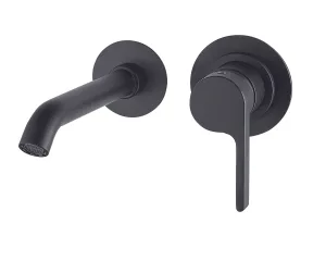 Concealed single lever washbasin mixer, horizontal cover plate, without pop-up waste and flex hoses.